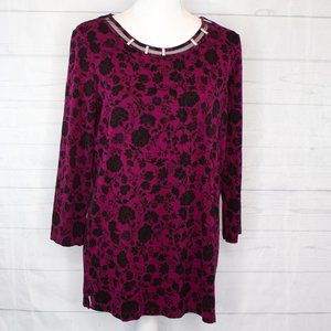 Kim Rogers Over Sized Long Sleeve Tunic Top Small